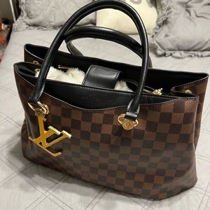 Louis Vuitton Black Damier Ebene Canvas LV Riverside Bag